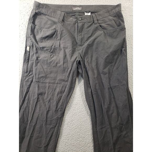Eddie Bauer Cargo Pants Men's 40x30 Gray Straight Cotton Nylon Hiking Stretch - Picture 4 of 15
